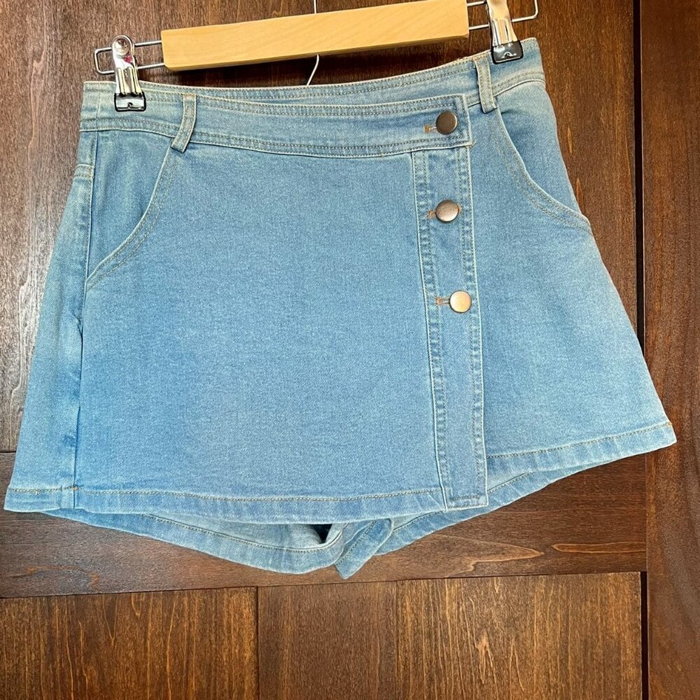 VICI -Skort - High rise Buttoned Denim Skort -  Women -Fate XS